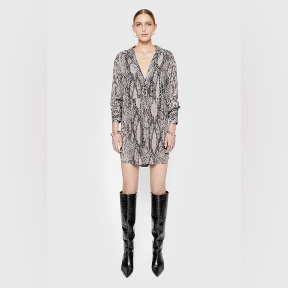 Rebecca Minkoff Python Print Ruffled Mini Dress, size XS - Picture 9 of 9